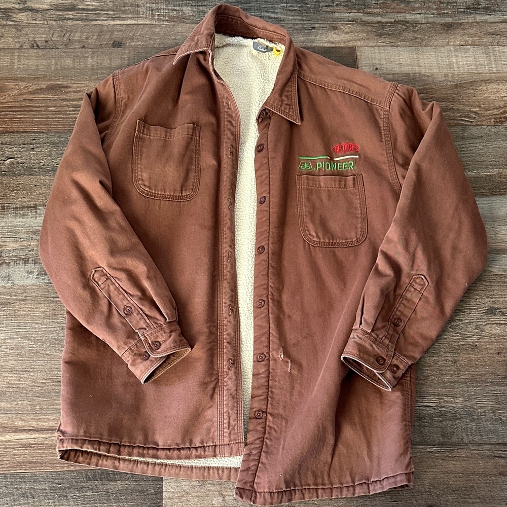 Cabela’s Sherpa lined shirt jacket Brown Jacket